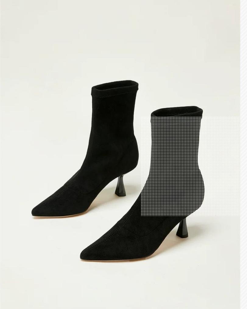 Модные осенние ботильоны из мягкой искусственной замши на высоком каблуке в стиле ретро, женские туфли-лодочки с острым носком, модные женские туфли на шпильках для вечеринок, туфли на тонком каблуке