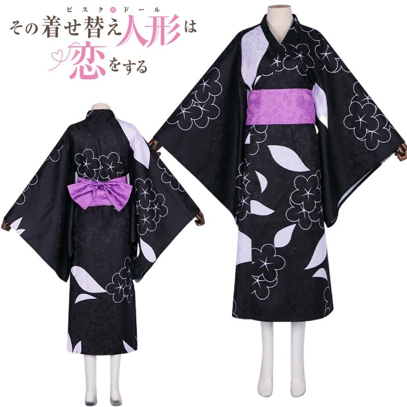 Костюм для косплея на Хэллоуин Очаровательное платье-кимоно для ролевых игр для поклонников аниме