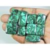 173Cts.Natural Green Malachite Ring Size Octagon Cabochon Gemstone 09Pcs Lot C-264