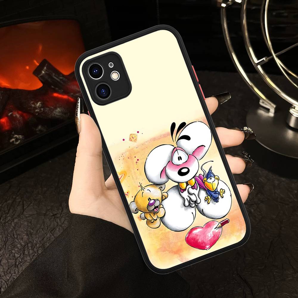 Cartoon D-Diddl For IPhone 16 15 14 Plus 13 12 11 Pro Max X XS MAX Translucent Matte Shockproof Cover