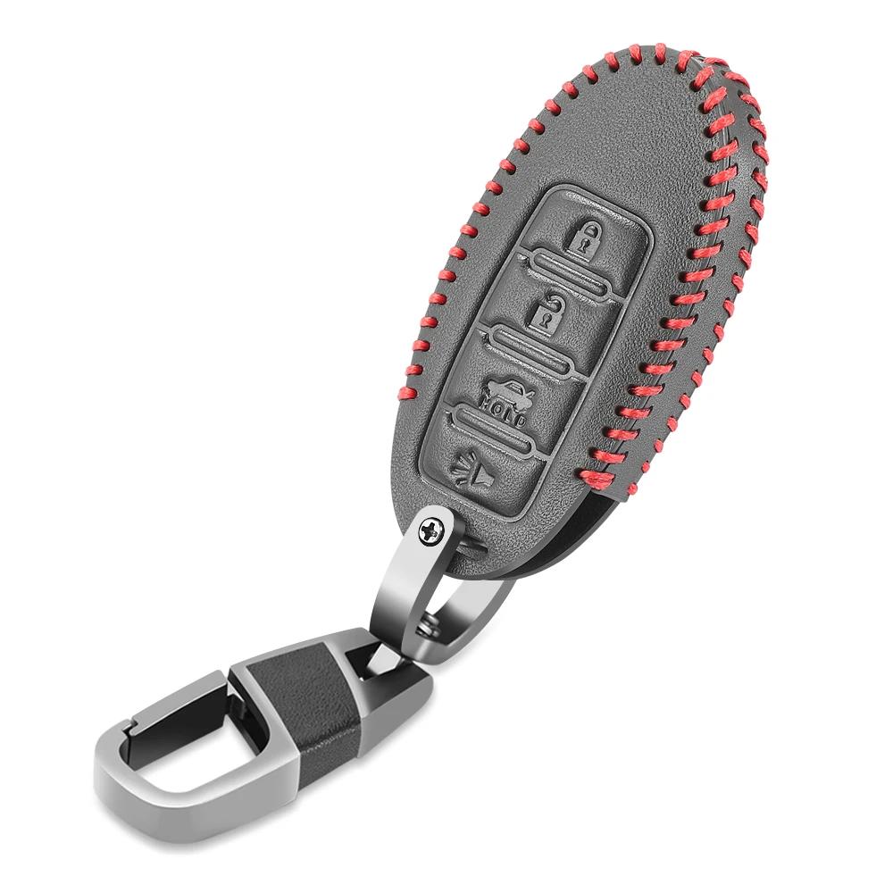 Чехол для автомобильного ключа с 4 кнопками для Nissan Leaf Micra Qashqai J11 J10 X Trail T32 Versa Note Patrol Аксессуары для чехла для ключа