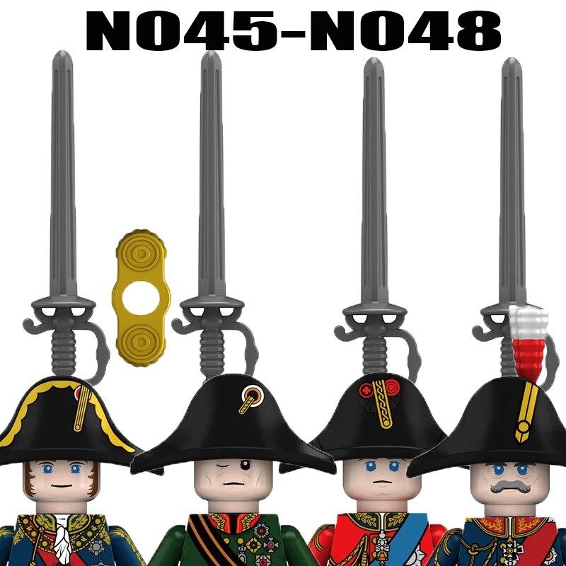 Napoleonic Wars Military Soldiers Building Blocks Medieval Army Figures Russian Ukraine Knights Infantry Weapon Bricks Kids Toys