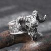 Vintage Retro Punk Skull Devil Horn Rings For Men Women Couples Personality Ring