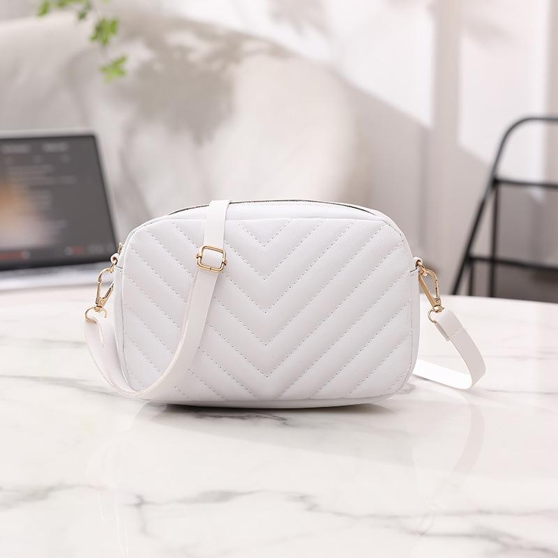 Женская сумка новая модная повседневная сумка вышивальная нить однотонная сумка-мессенджер волнообразный узор сумка через плечо цельная