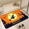 Cartoon Halloween Door Mat, Ecological Diatomite Mud, Thanksgiving and Halloween Dual Family Decoration Carpet