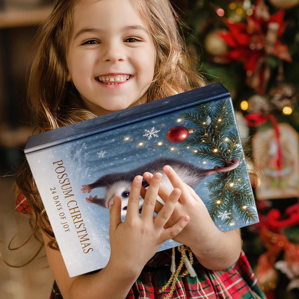 2025 Рождественский календарь обратного отсчета Опоссум 24-дневный Рождественский праздничный обратный отсчет Акриловый кулон Рождественский коллекционный подарочный набор