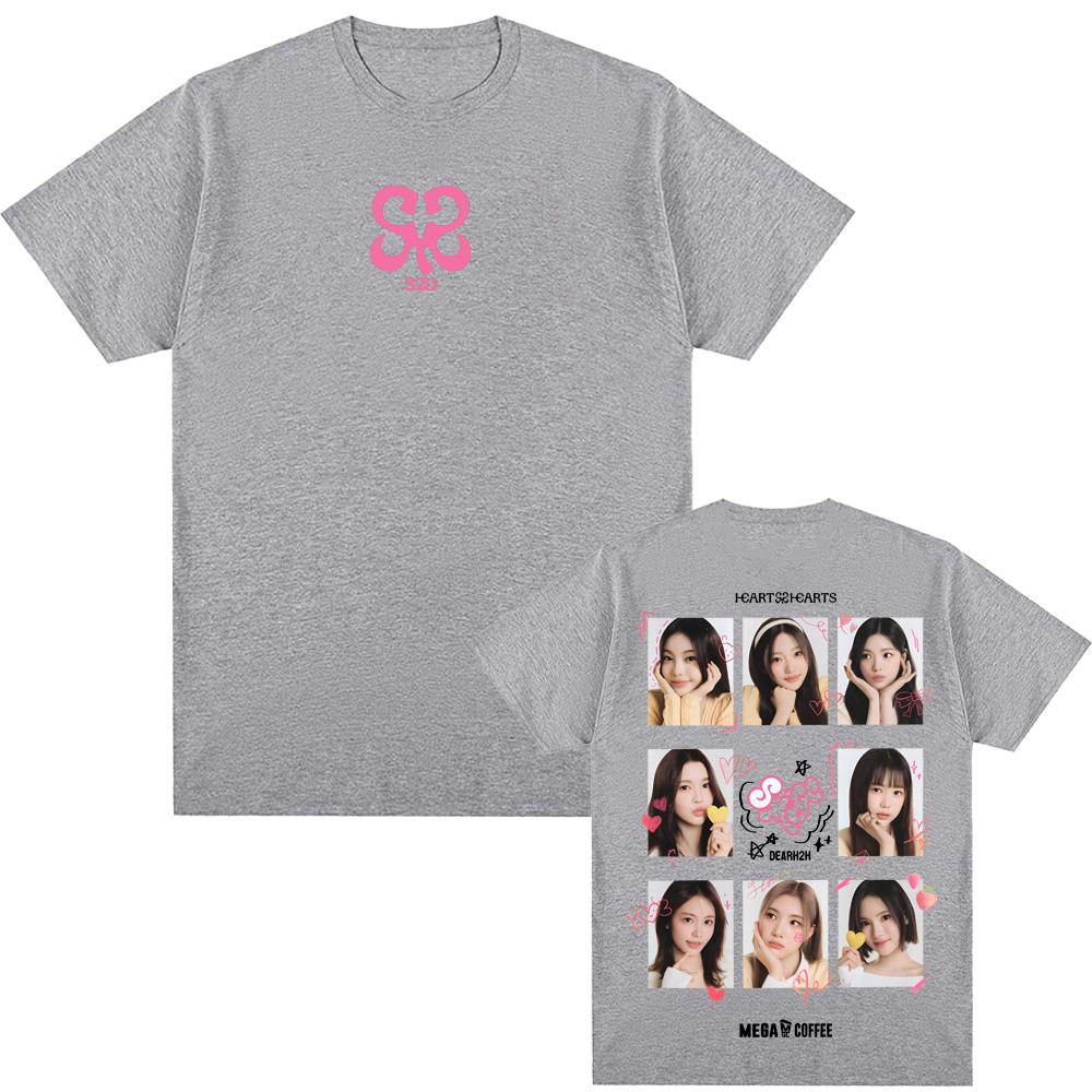 Футболка Hearts2Hearts с графическим принтом, хип-хоп, хлопковая футболка, с коротким рукавом, готическая футболка, унисекс, высокое качество, мужские/женские топы