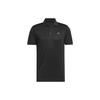 Performance Polo Shirt Golf Solid Color Logo Short Sleeve Polo Men Tops Black IN6418