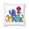 Персонажи Rainbow Friends Квадратная наволочка Чехол на подушку Подушка Декоративная подушка для дома Спальни Машины