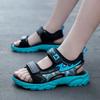 Летняя детская классическая пляжная обувь сандалии с открытым носком для мальчиков сандалии с мягкой подошвой нескользящие спортивные дышащие туфли для учеников начальной школы