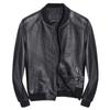 Leather Jacket Men's First Layer Cowhide Baseball Jacket Locomotive Jacket Thin Coat