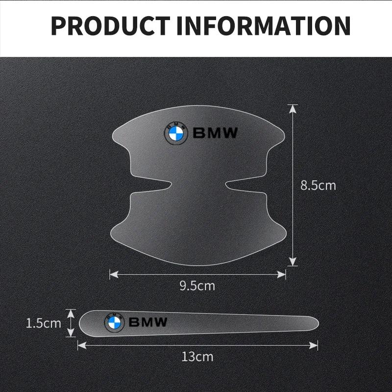 2025 For BMW 8pcs Car Door Bowl Handle Scratch Protective Stickers Transparent For BMW 5 6 Series X3 X4 X5 X6 F10 F11 F18 F06 F1