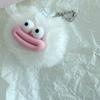 Cartoon Funny Clown Keychain Plushies Big Mouth Plush Pendant Fashion Sausage Mouth Keyring  Car