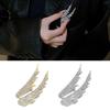 Full Crystals Feather Wing Brooch Vintage Designs Zinc Alloy Jewelry for Women Party Wedding Daily Accessories