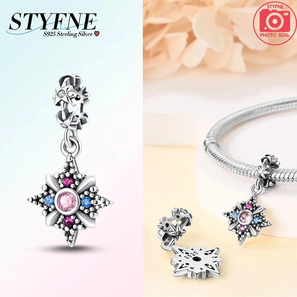 Authentic Original Charm Bead Components Brown Bear Pink Zircon Blue Heart Lucky Fortune Bead Components Compatible With Bracelet High Quality Fine