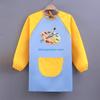 Kid's Waterproof Long-sleeved Reversible Painting Smock with Kindergarten Print - Protecting Clothes for Messy Activities.
