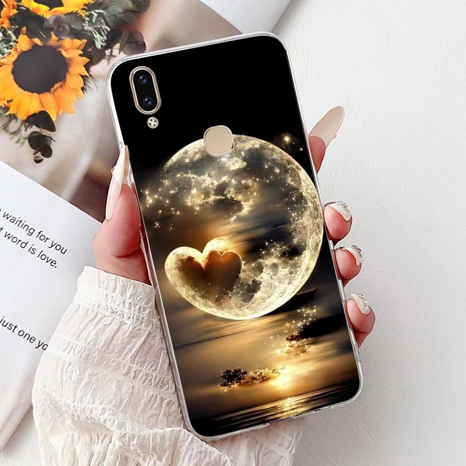 Чехол для Vivo V9 Youth 1727 1726 Милый Чехол с Рисунком Сердечка Мягкий Тонкий Чехол для Телефона Для Vivo Y85 Y89 V 9 Youth VivoV9 6GB Fundas