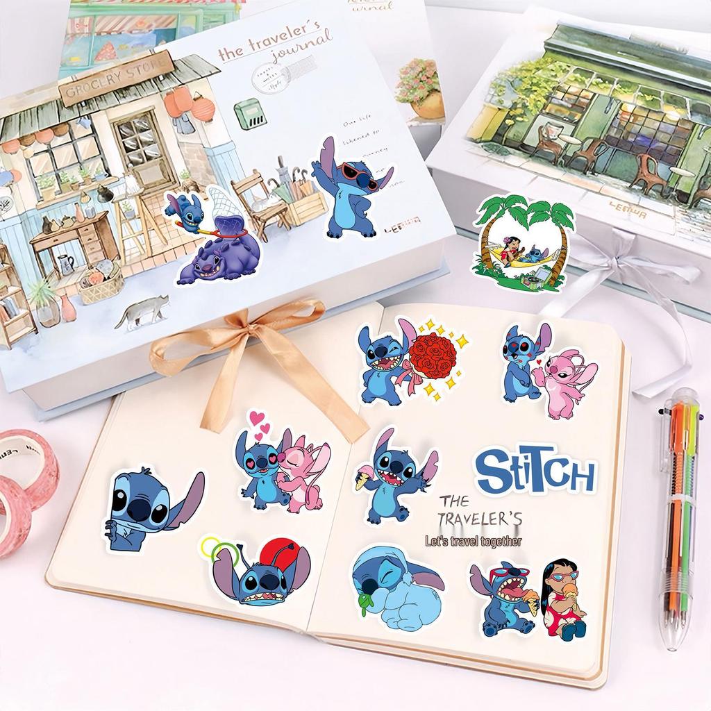 100 Cute Cartoon Stitch Stickers for DIY Notebooks, Phone Cases, and Journals