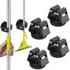 ULIBERMAGNET Magnetic Mop Broom Mobile Magnetic Broom Holder Wall Mounted Utility Storage Mop and Shovel Hanger for and Yard Holder, Heavy-Duty Rack,