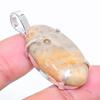 Fossil Coral Handmade 925 Sterling Silver Jewelry Pendant 1.65" M1C50