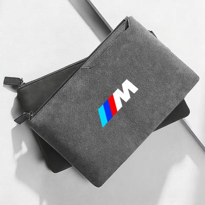 Для BMW Performance M X1 E39 E46 E90 F20 E60 F30 Замшевая сумка для водительских документов автомобиля Сумка для хранения кредитных карт Обложка для удостоверения личности Наклейка на автомобиль