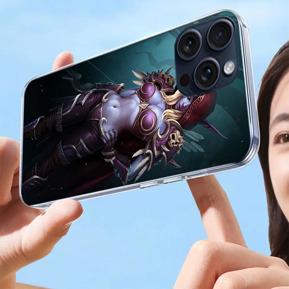 W-World Of W-Warcraft Эльф Прозрачный Чехол Для Телефона Для Iphone 17 Air 16 Pro Max 15 Pro 14 Plus 17E 16E 11 13 12 Mini Чехлы Fundas