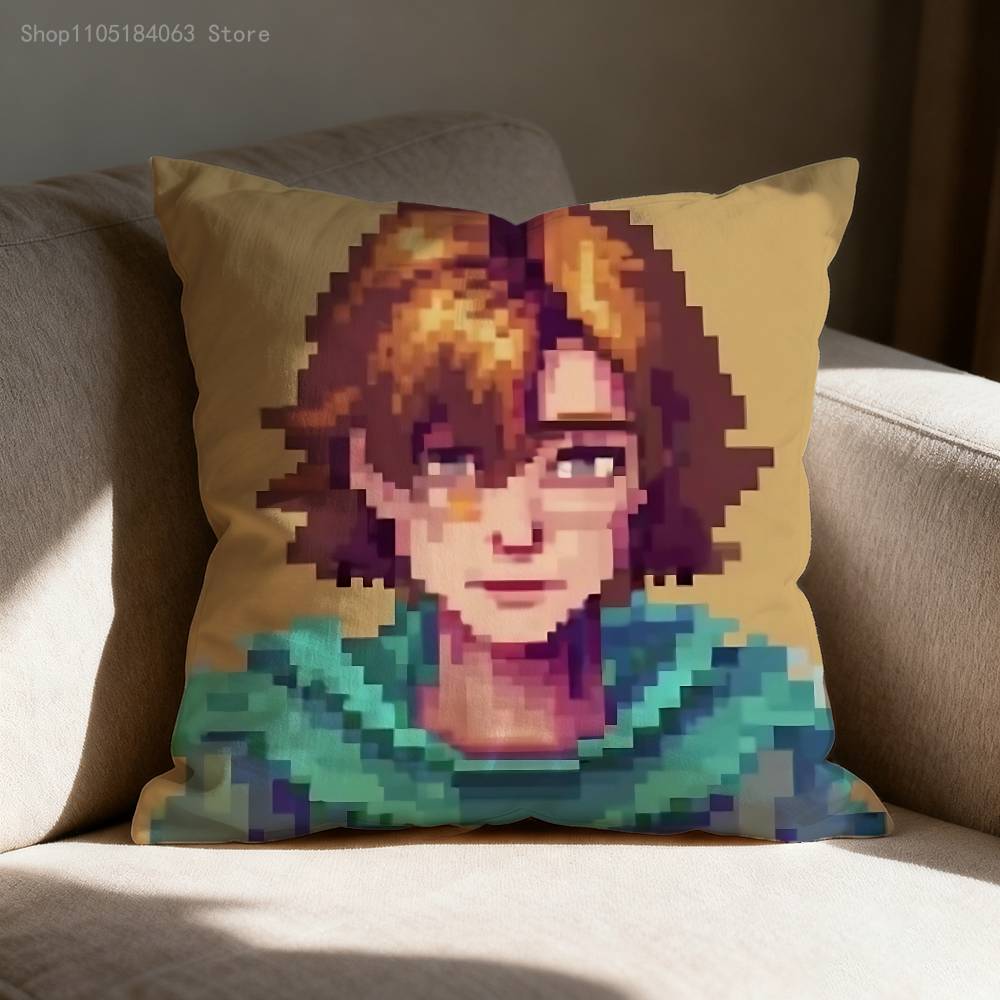 Наволочка Alex Haley S-Stardew V-Valley Для 45X45См 55X55 См 30X30 См Квадратная Наволочка для Автомобильной Подушки Декор Домашней Спальни Подарок
