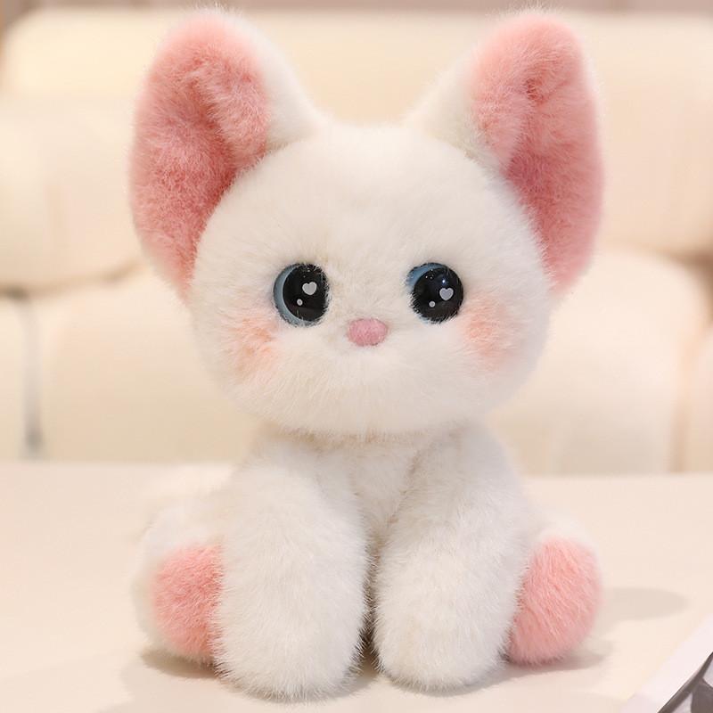 Cute And Soft Stuffed Cat Plush Soft Short Fur Desk Decoration For Home Office