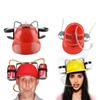 Drinking Helmet Drinking Hat with Straws & Can Holder for Beer Soda Coke Birthday Party Props Novelty Funky Holiday Hat
