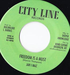 7inch Record JAH I MAZ BABA LESLIE Freedom Is A Must Freedom Dub DKR127 City Line Recor 2013 US Reggae Ska Dub Used
