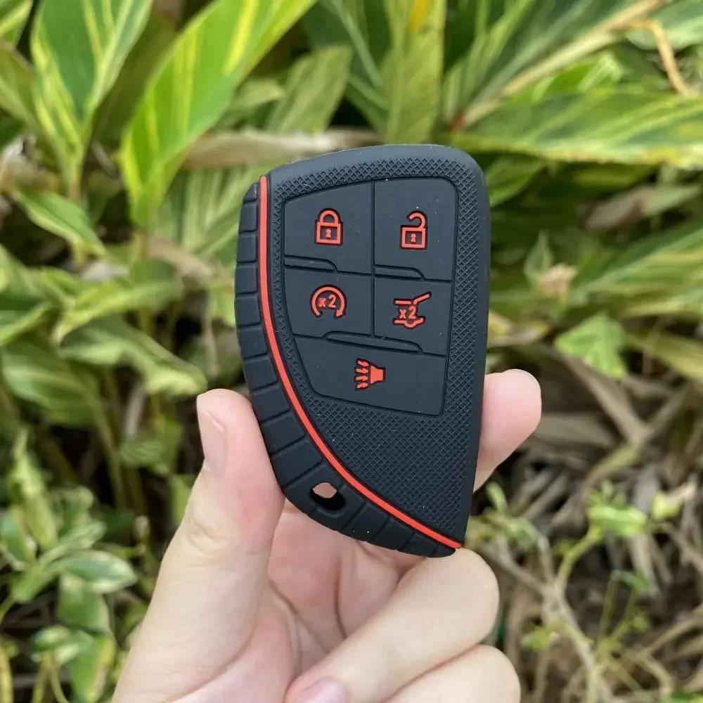 Для Buick Envision S Plus Chevrolet Suburban Tahoe GMC Yukon Sierra 1500 Denali 5 кнопок Силиконовый чехол для ключа автомобиля чехол брелок