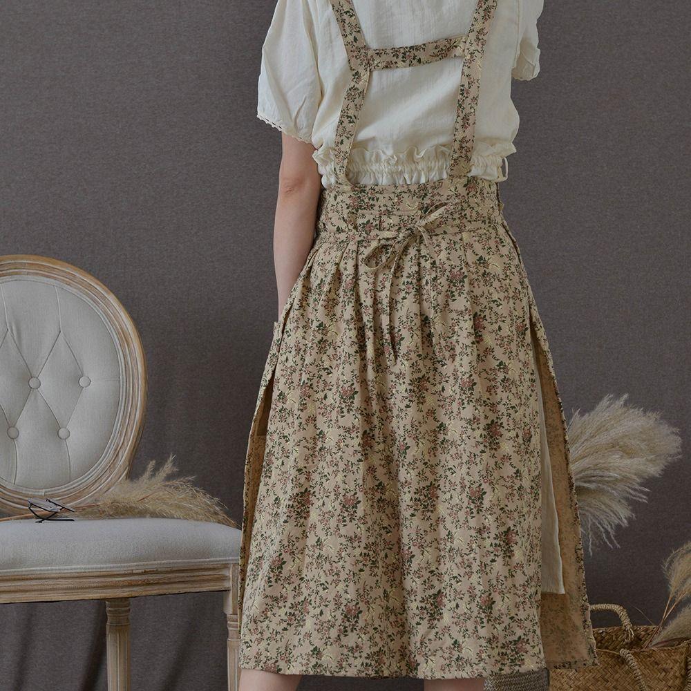 Кухонный фартук с цветочным принтом, элегантный фартук для уборки, фартук художника для цветочного магазина, сад