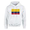 Sweat à capuche - PIXELFORMA - Drapeau de la Colombie - Белый - Длинные маншки - Col capuche