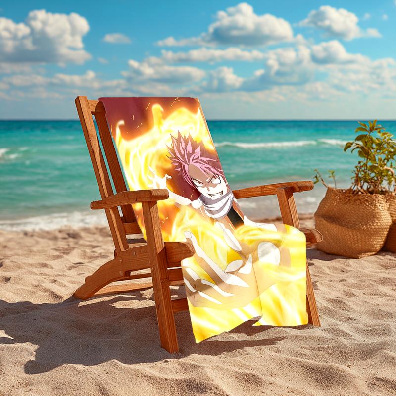 1pc Fairy Tail2 Beach Towel, Comfortable and Thick, and Swimming/Bath/Picnic/Camping Towel, Suitable for Seaside Beaches