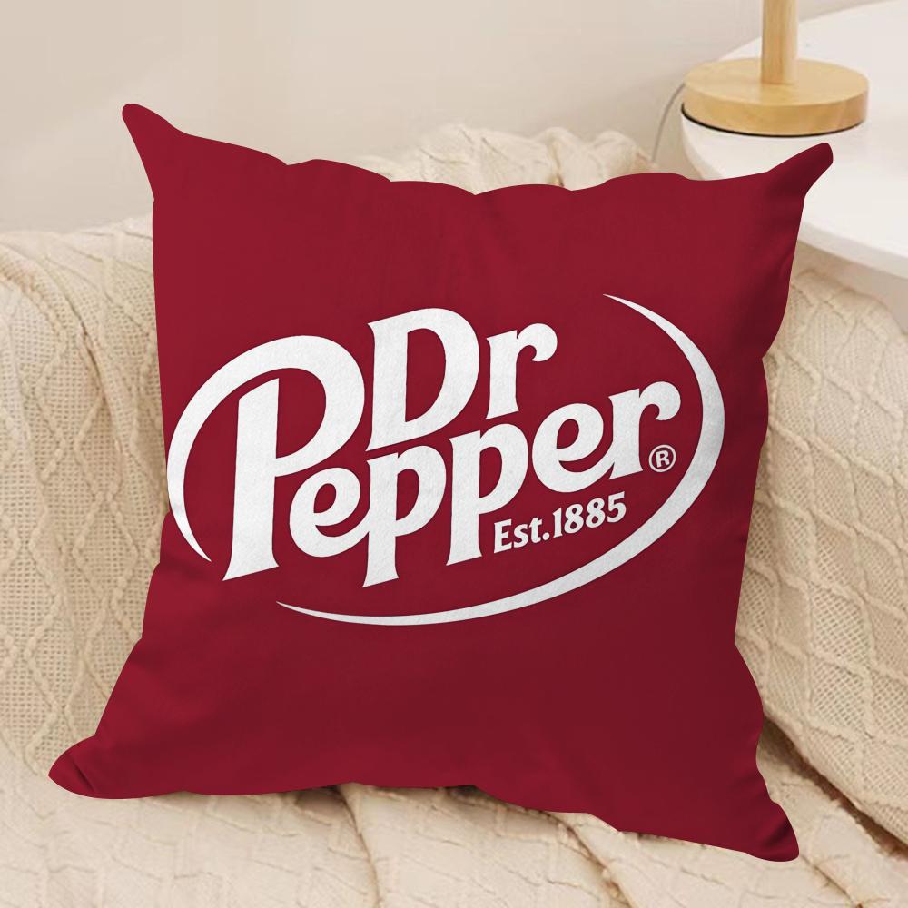 Вишневый Напиток D-Dr P-Peppers Наволочка Подушка Ультра Мягкая Кожаная Ткань Облачный Комфорт и Скрытая Молния