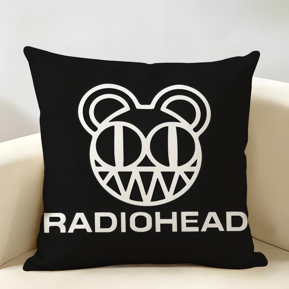 Британская группа RRadiohead Наволочка Натуральный Лен Органическая Ткань Двусторонний Принт Декор Комнаты Дивана Наволочка