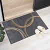 Modern Grey Non-Slip Door Mat Lightweight, Fade Resistant Polyester Entrance Rug for Indoor Outdoor Use Perfect Home Decor
