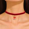 Cartoon Christmas Choker Clavicle Chain Cartoon Pendant Choker Velvet Collar Necklaces  Festival