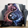 1pc Yin Yang Dragon Blanket, Lightweight Flannel Throw For Sofa, Bed, Travel, Camping, Livingroom, Office, Couch, Chair