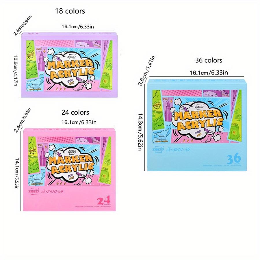 Набор из 18-84 акриловых маркеров, маркер на водной основе с мягким наконечником, мягкий наконечник-кисть, маркеры для рисования телесных тонов, маркеры для рисования камнями, плиткой, стеклом, керамикой, деревом