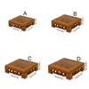 1pc Display Stand Retro Solid Wood Handcrafted for Flower Pots Bonsai Plant Shelf Square Multipurpose Miniatures Base
