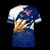 Men T-shirt Australia Flag Graphic 3D Print O-Neck Tops 2023 Summer Fashion Short Sleeves Tee Oversized Mens Clothing Pullover