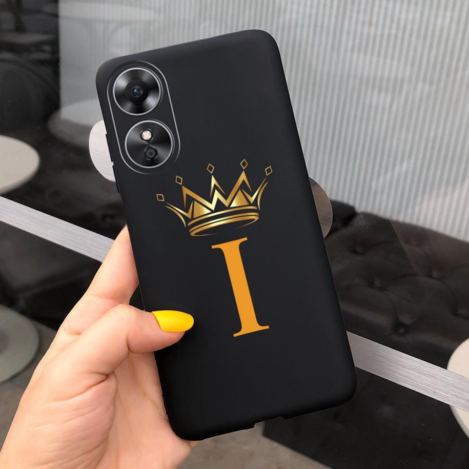 Чехол для Oppo A17 CPH2477 Роскошный чехол с буквами Мягкий силиконовый чехол для телефона для Oppo A17K A 17 OppoA17 Задняя крышка 6,56'' Fundas Capa
