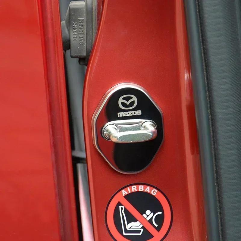 2025 Горячие 4 шт. Накладки на замки дверей автомобиля Антикоррозийные пряжки-наклейки для Mazda CX-4 CX-5 CX-3 Atenza Axela 3 6 Grand Tourer Стиль Аксе