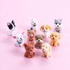 DIY Creative Resin Puppy Statue Mini Animal Miniature Dog Ornament Figurines Cake Decoration