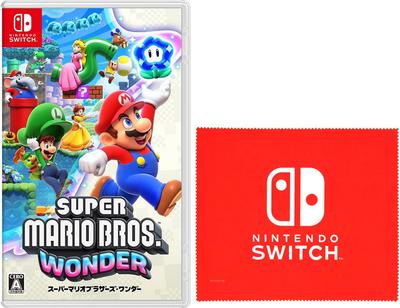 Super Mario Wonder Switch Дизайн логотипа Nintendo Switch В комплекте ткань из микрофибры Bros. - [Бонус]