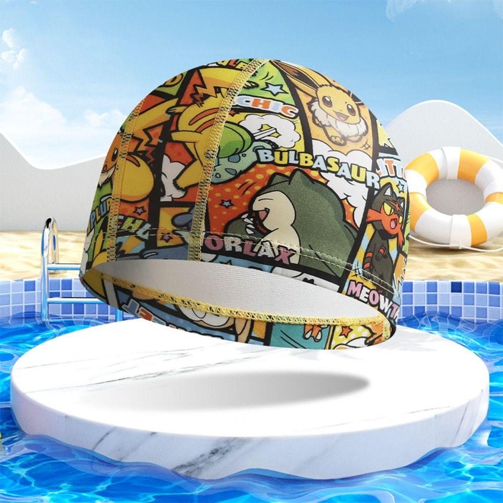 Детские шапочки для плавания из полиуретановой ткани, эластичные шапочки для плавания, дайвинга, шапочки для мальчиков и девочек