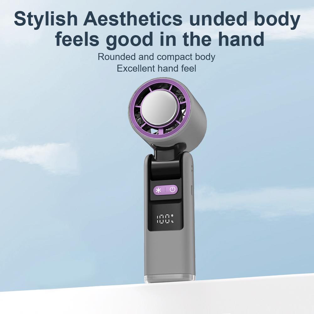 4000mAh Speed(100) with Ice Cooler Handheld Portable Fan USB Powered For Camping Hiking Fishing Super Mini 13000 Rpm Small Pocket Fans Rechargeable