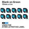 10 шт., 12 мм LetraTag LT91204 LT 91204 Лента для этикеток Letra Tag Пластик для Dymo Letra Tag Machine LT-100H, LT-110T, QX 50 Printer