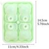 2Pcs Bear Ice Cube Tray 4 Cavities Silicone Bear Ice Cube Molds Lid 3D Bear Shape for DIY Water Drink Ice Coffee Juice Cocktail